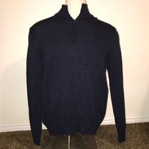 Calvin Klein Blue 1/4 ZIP Sweater Size Large